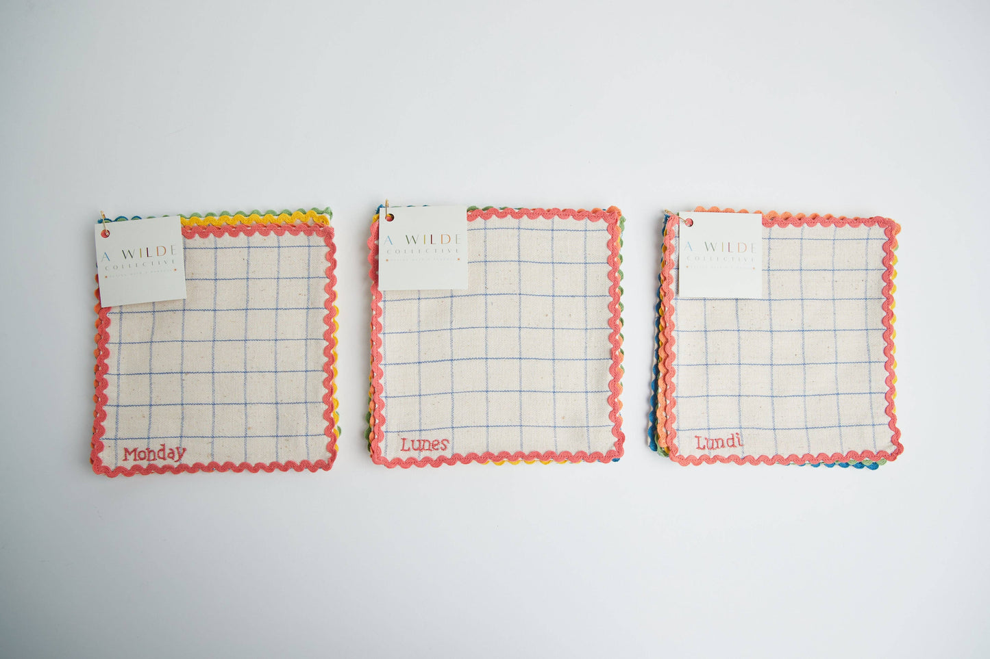 Handwoven Days Of The Week Lunchbox Napkins