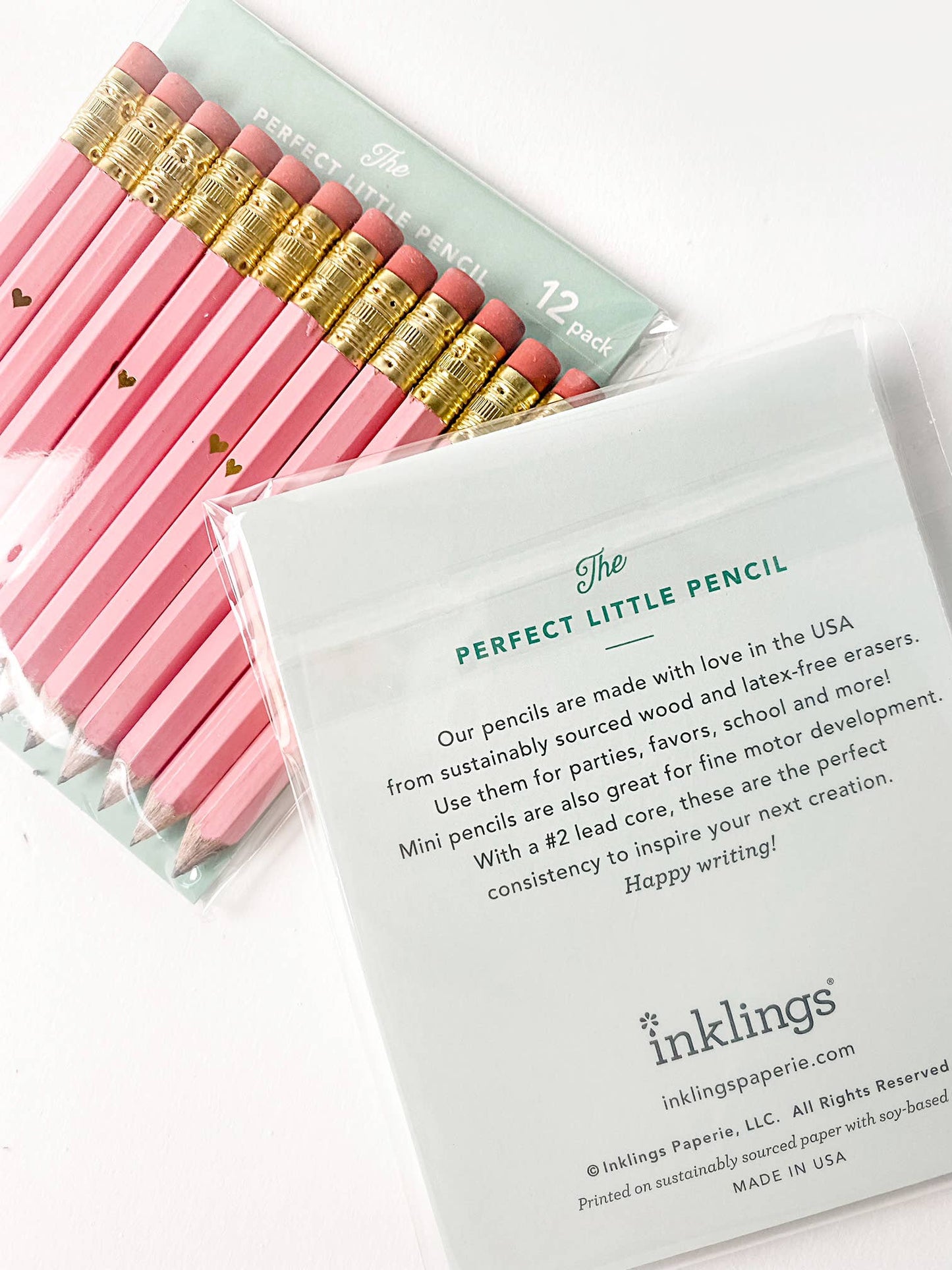 Mini Pencils - Hugs and Kisses