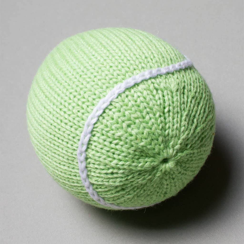 Organic Baby Toys - Newborn Rattles | Tennis Ball (Handmade)