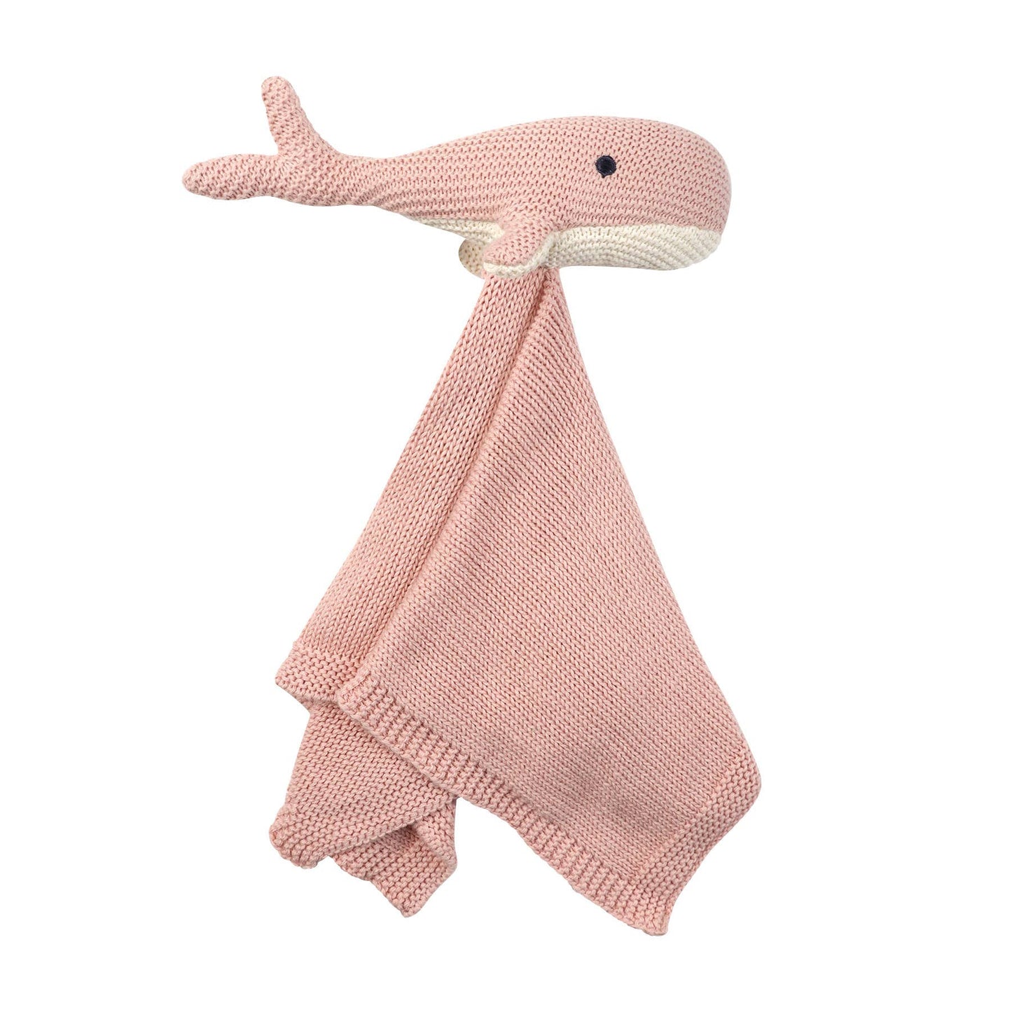 Organic Knit Whale Lovey in Pink