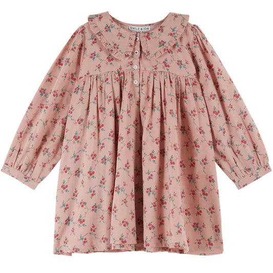 Emile et Ida Collared Floral Dress, Aster
