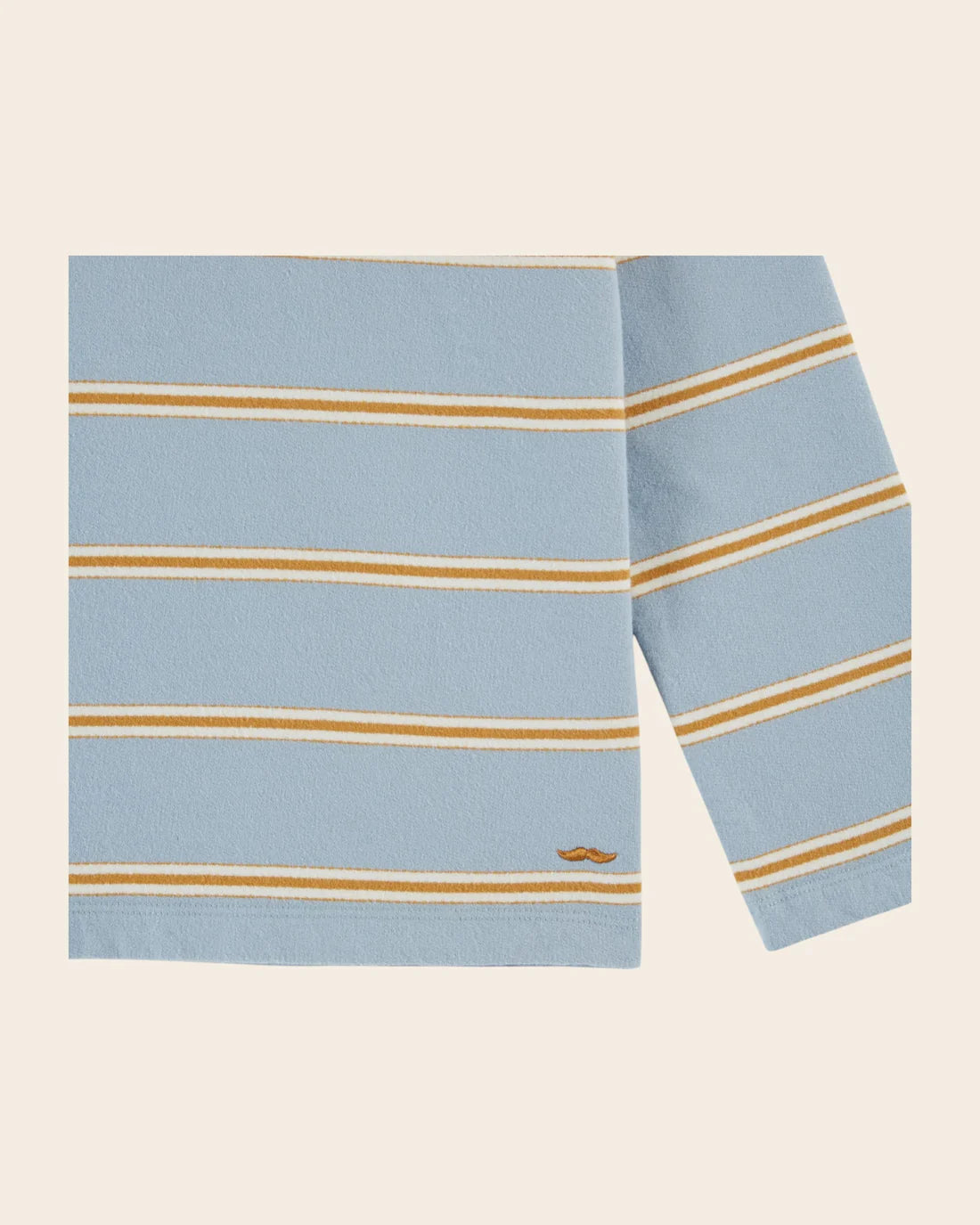 Striped Polo Sweatshirt, Ice Blue
