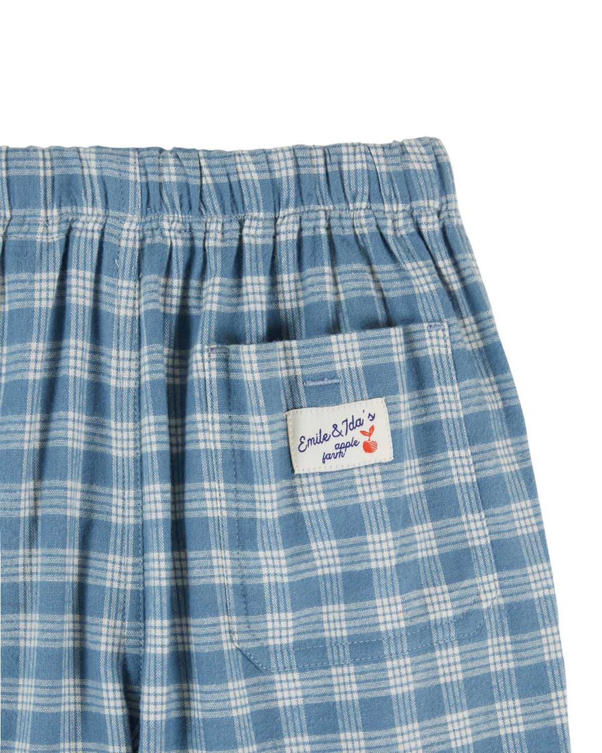 Elastic Boy Trousers, Blue Gingham