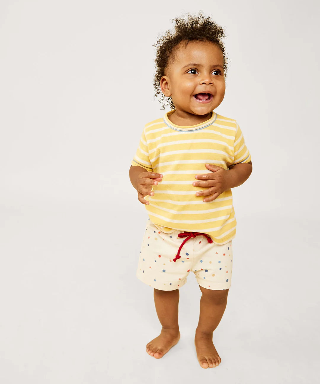 Willie Baby T-Shirt, Yellow Stripe