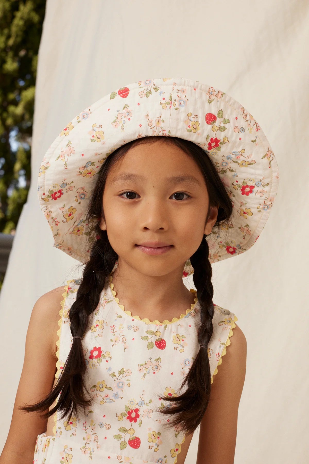 Annice Apron Dress, Strawberry Field