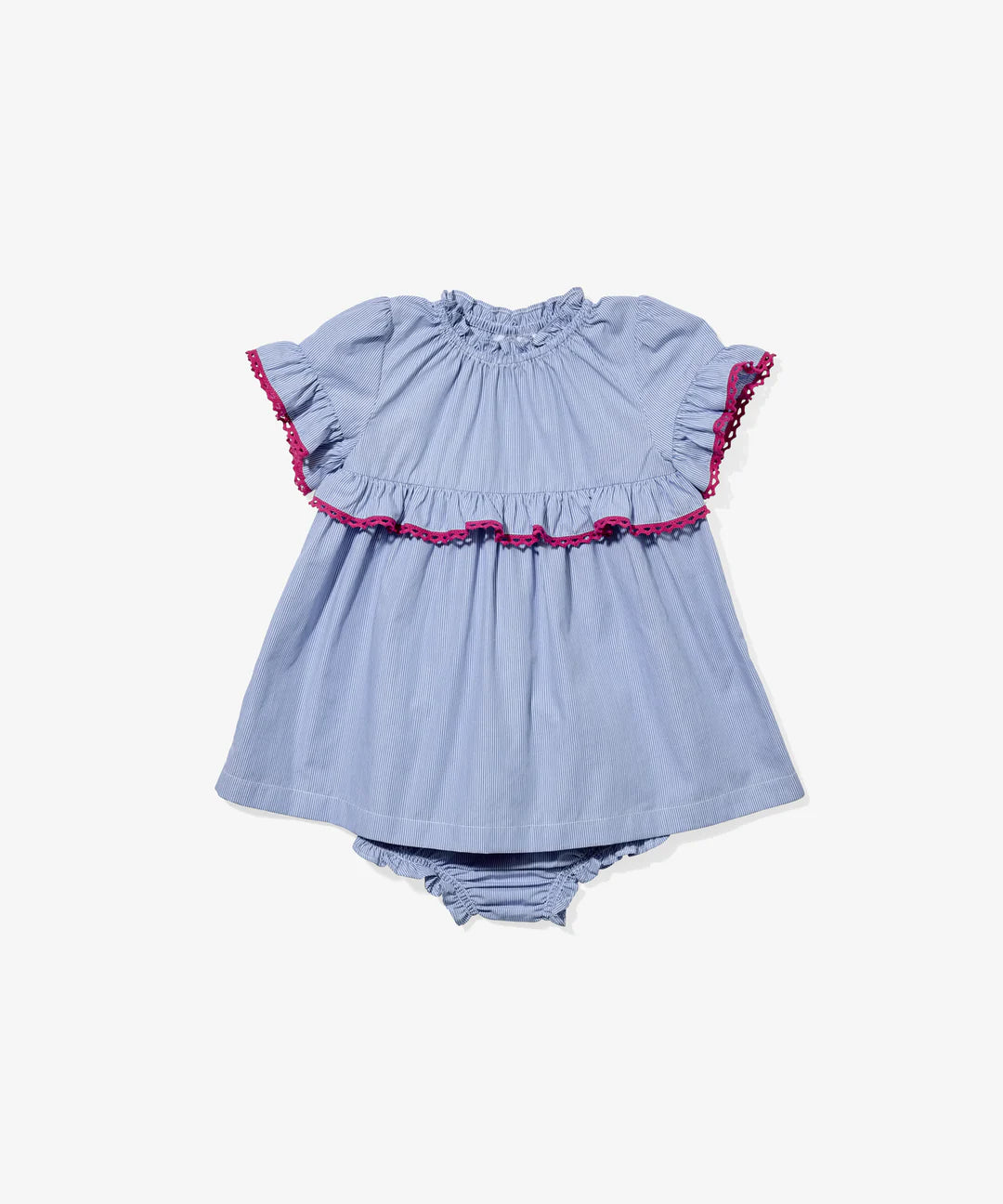 Diana Baby Dress, Blue Pinstripe