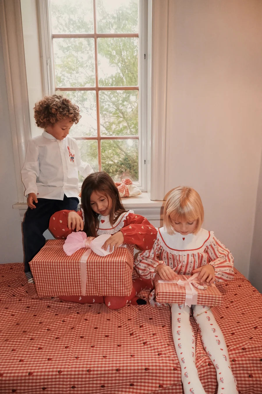 Noelle Dress, Holiday Stripe