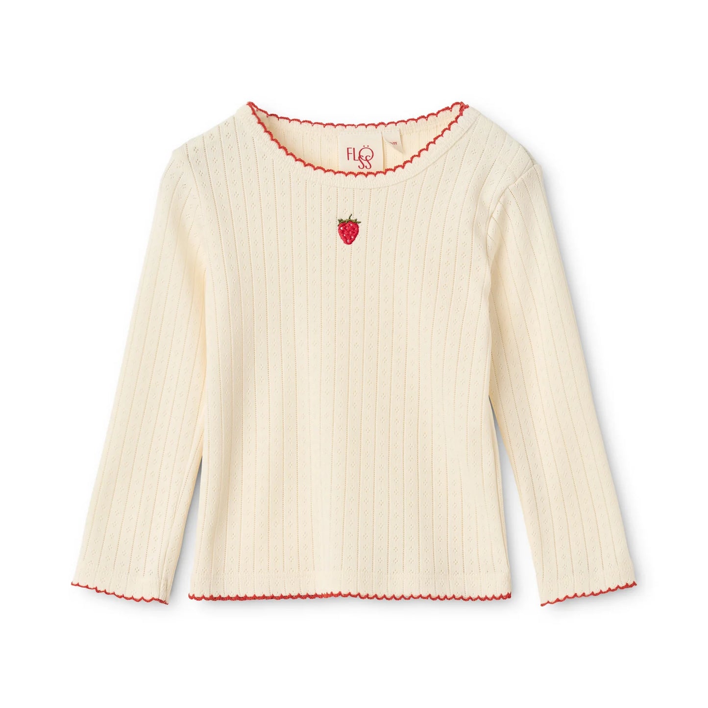 Flora Pointelle LS Top, Gentle Cream