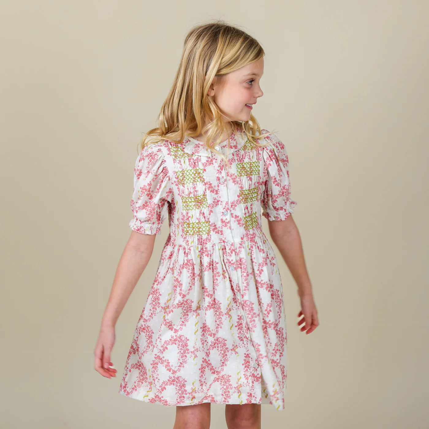 Ivy Dress, Climbing Roses Print