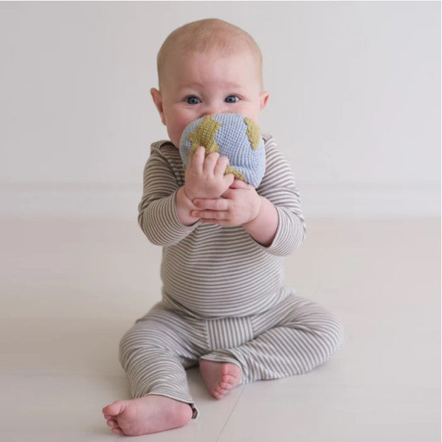 Petite Stripe Leggings With Feet Covers