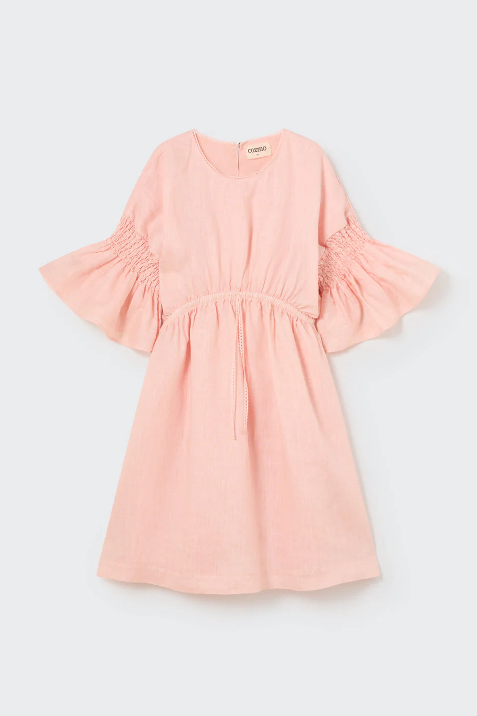 Cozmo Linen Dress, Crystal Pink
