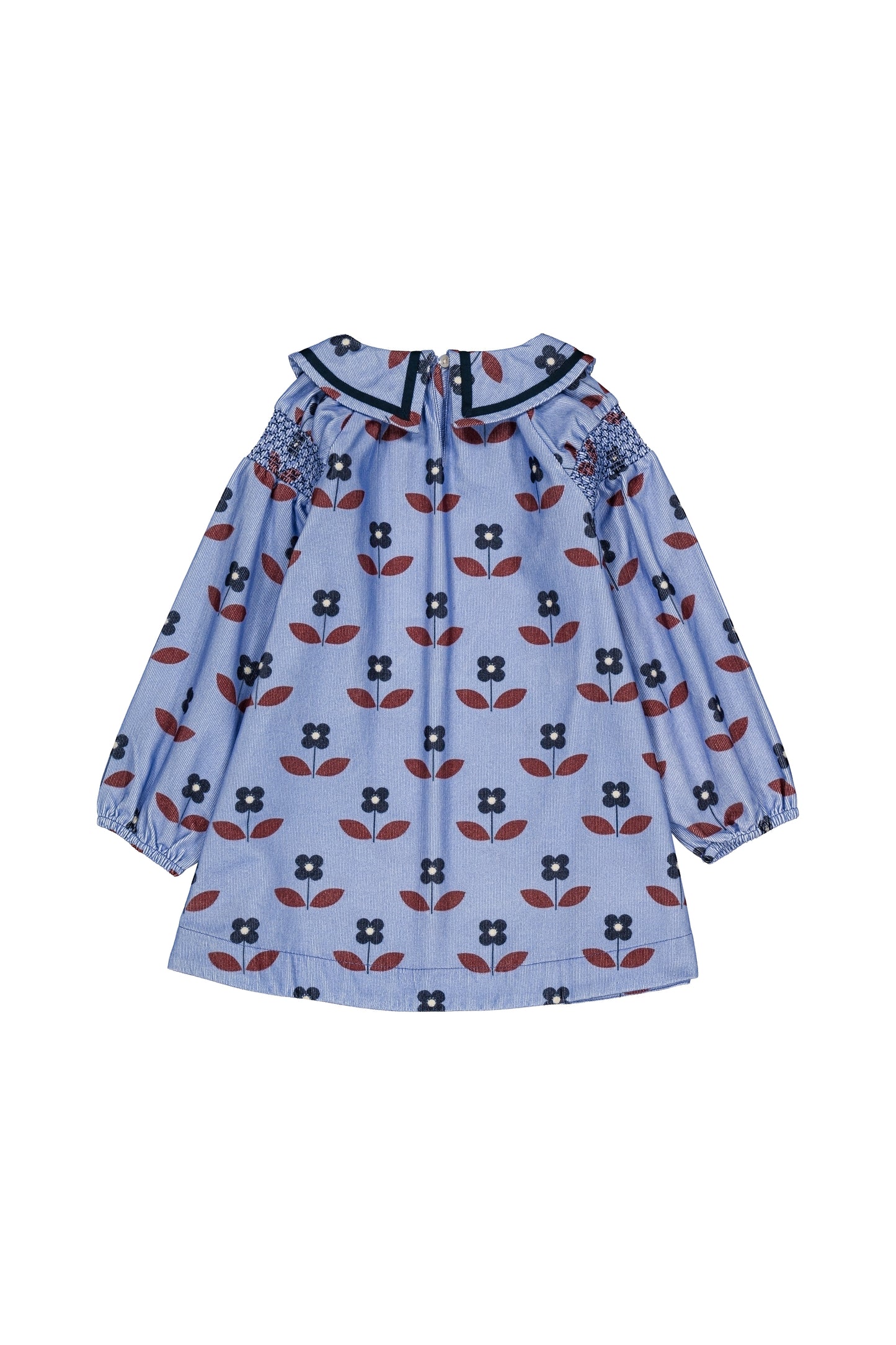 Martha Dress, Flora Blue