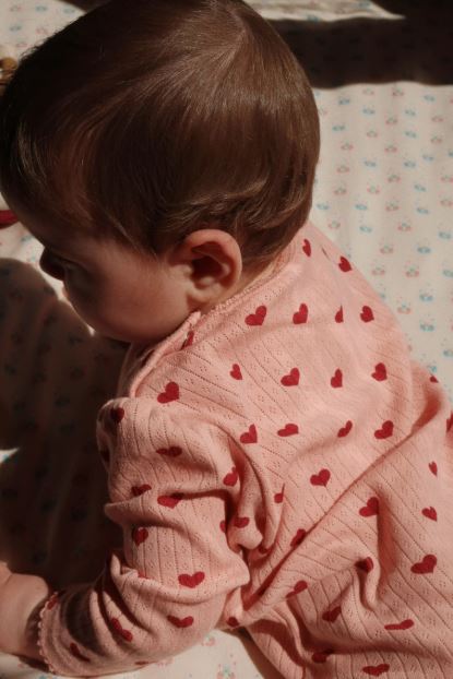 Minnie Onesie Gots, Amour Rouge