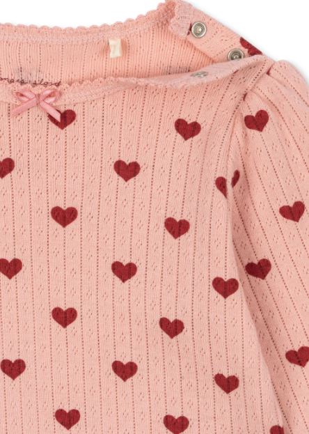 Minnie Onesie Gots, Amour Rouge