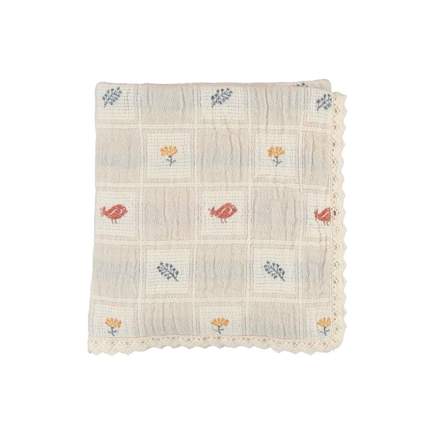 Bebe Organic Nature Blanket, Earthy Patchwork