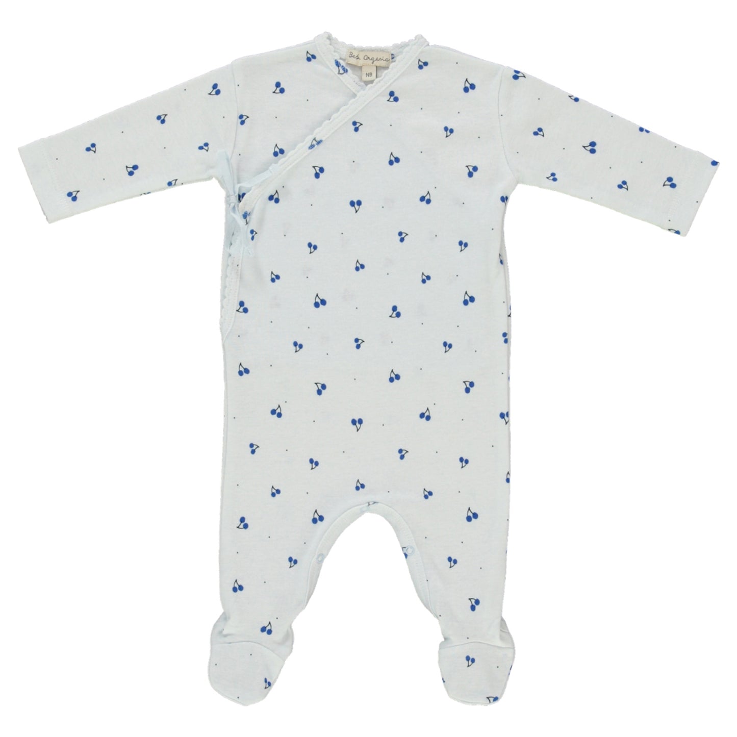 Bebe Organic Noah Wrap Overall, Cherry Rib