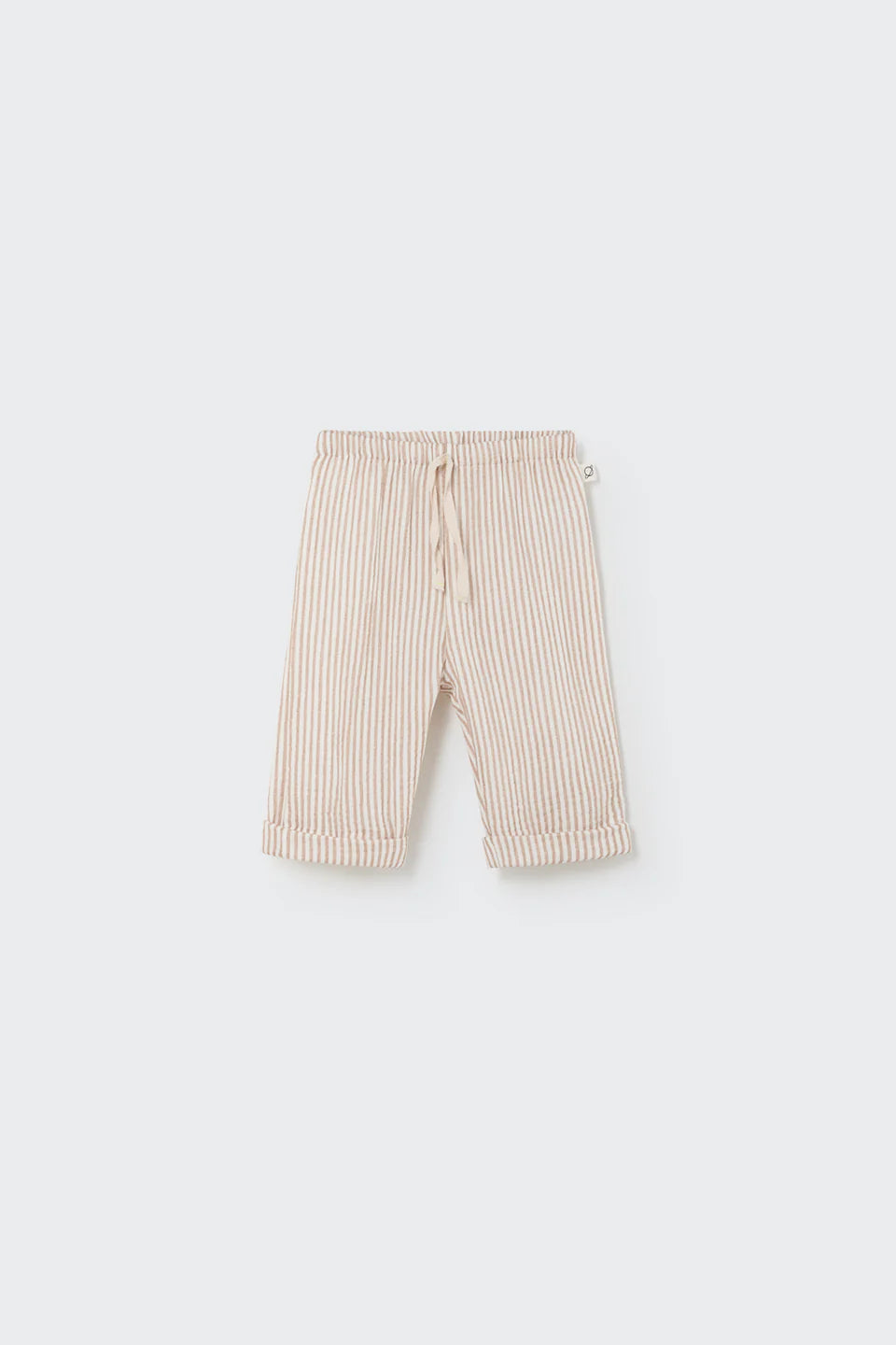 Cozmo Striped Gauze Baby Pants, Coffee