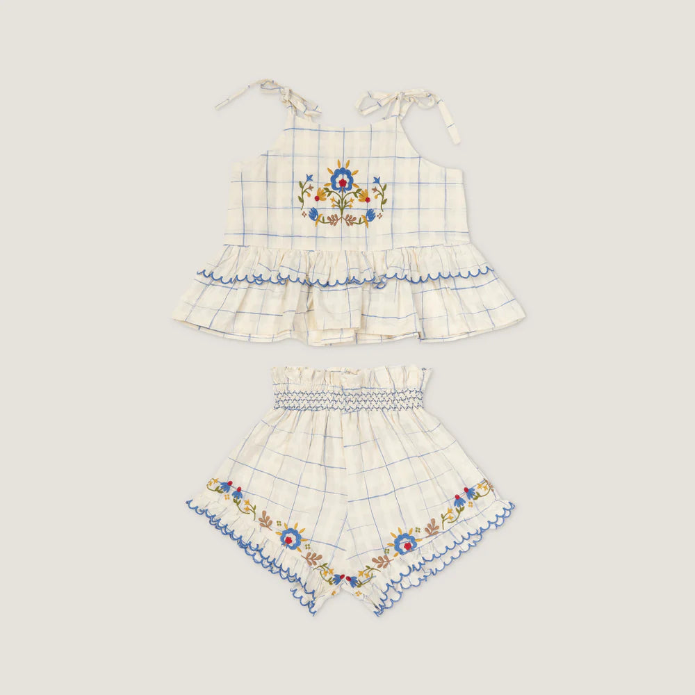 Lali Summer Blossom Set, Space Dye Checks