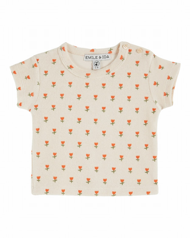 Terrycloth Top, Petite Tulipe Creme