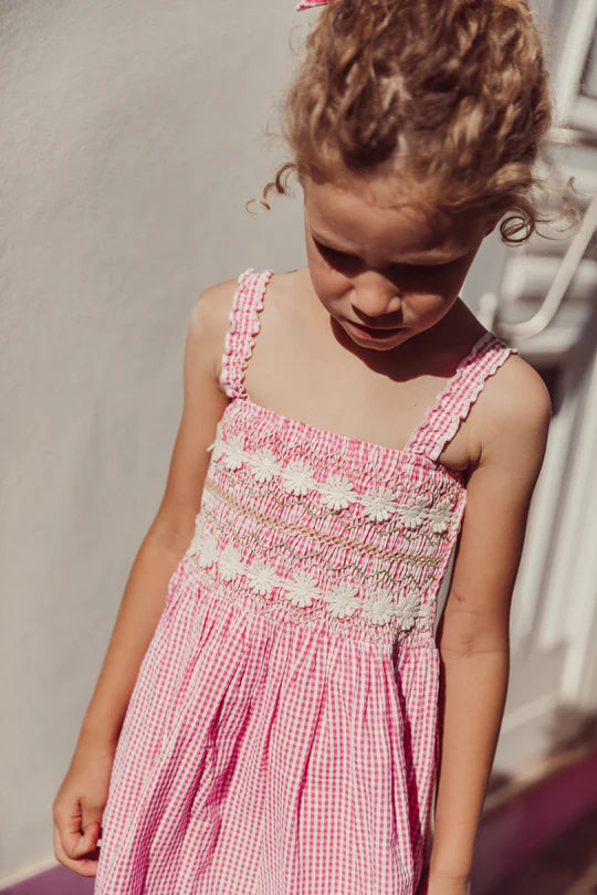 Tessa Dress, Pink Gingham