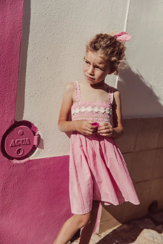 Tessa Dress, Pink Gingham