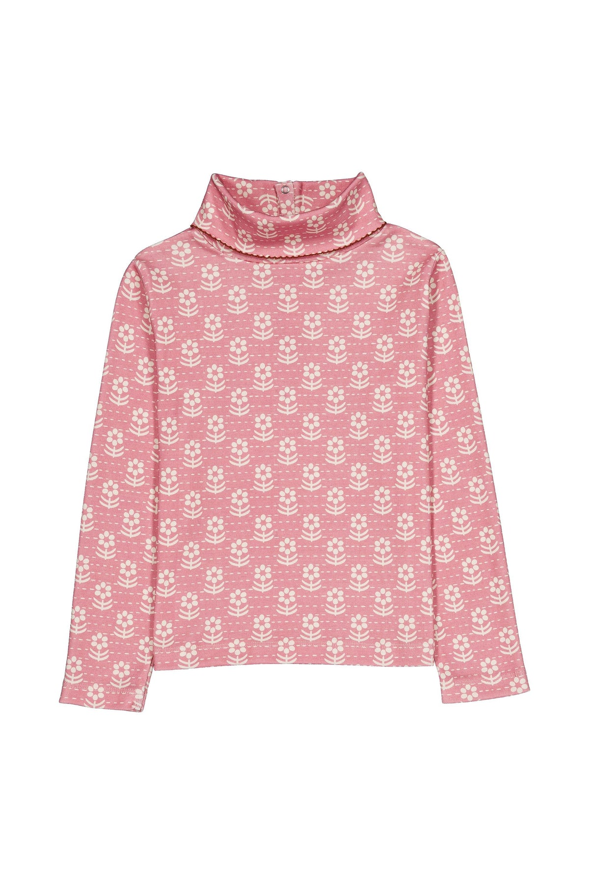Twiggy Turtleneck, Snowdrop Rose