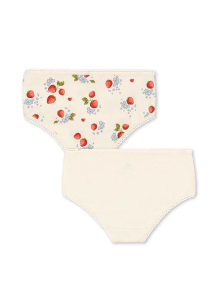 Basic 2 Pack Girl Underpants Gots, Marmalade Mix