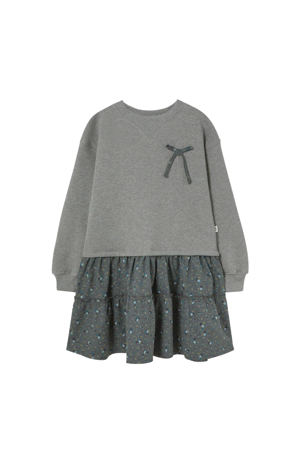 Mélange Fleece Dress, Grey