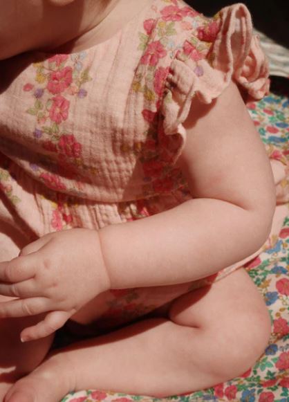 Konges Coco Romper Gots, Floria Pink