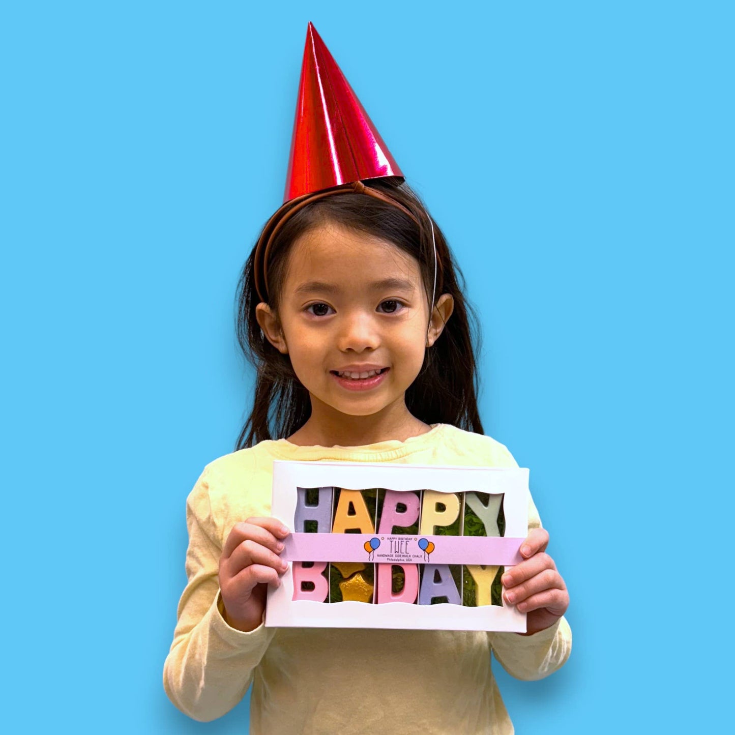 Happy Birthday Gift Box Handmade Sidewalk Chalk