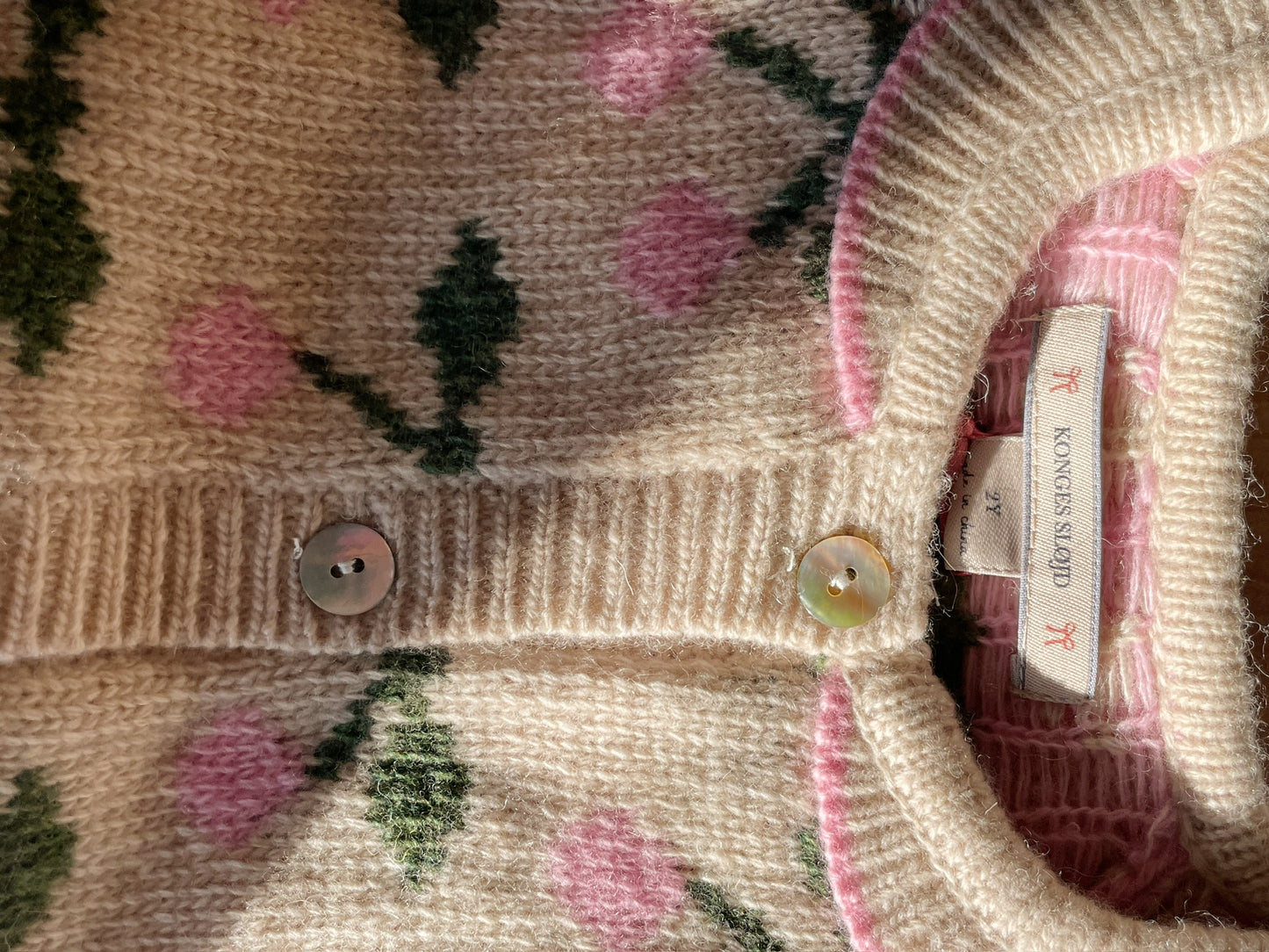 Belou Knit Collar Cardigan, Cherry