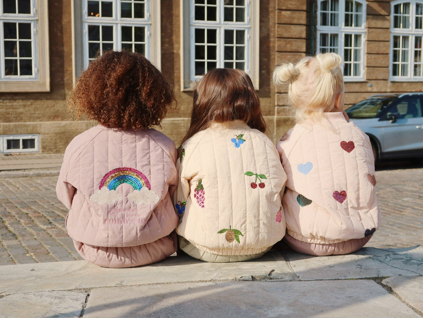 Juno Sequin Bomber Jacket, Cameo Rose