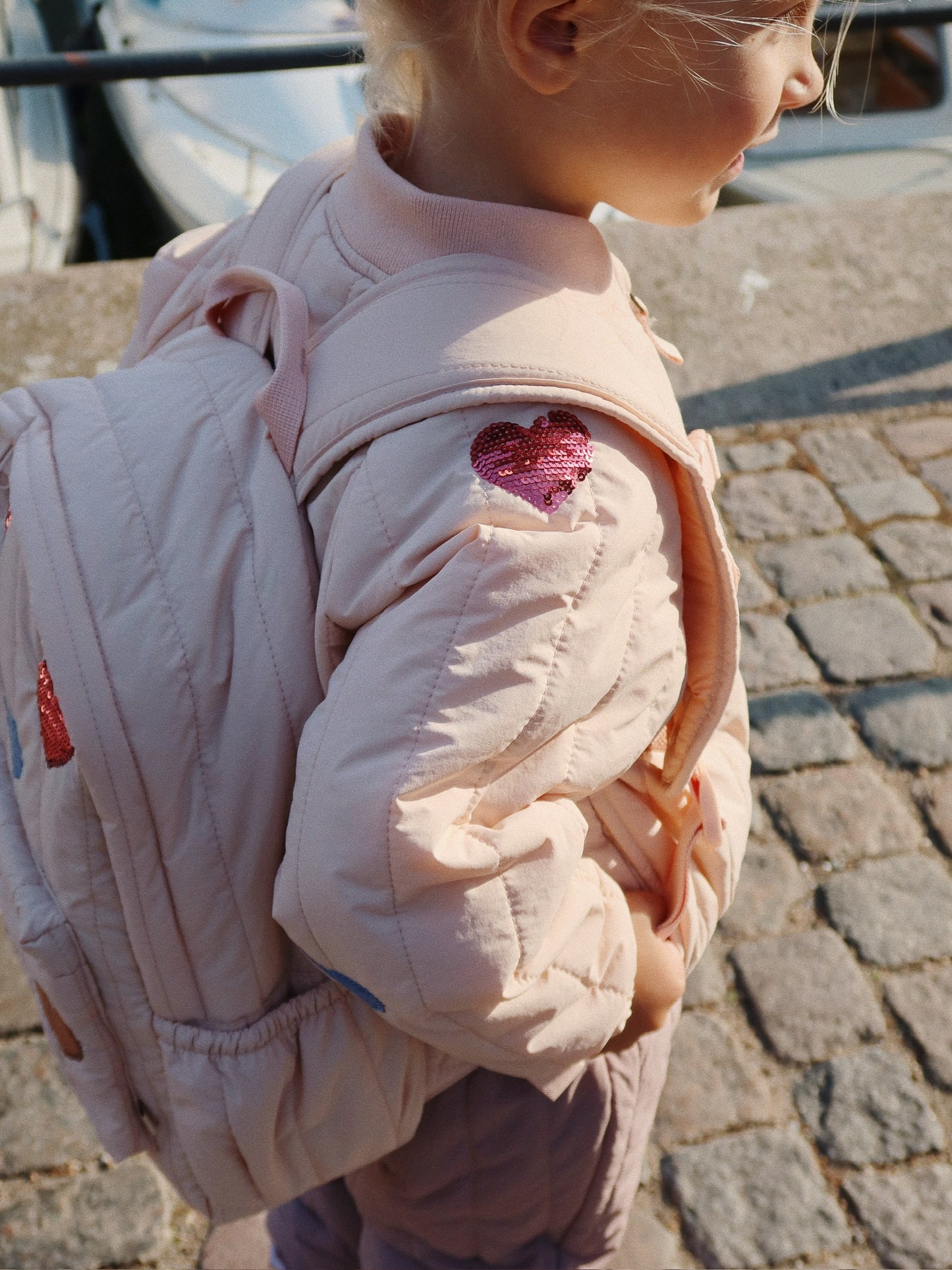 Juno Sequin Bomber Jacket, Cameo Rose