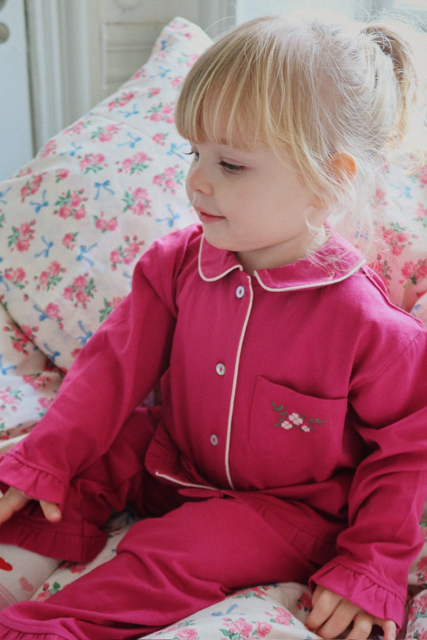 Pio Pajama Set, Sangria