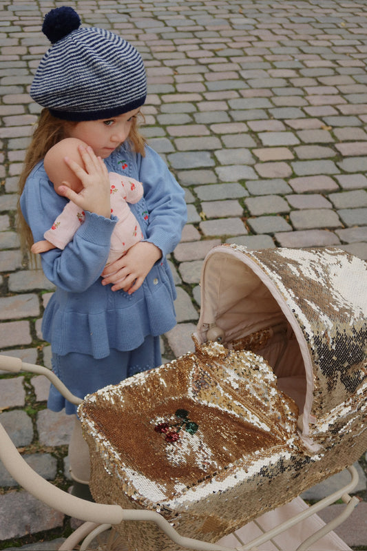 Konges Slojd Sparkly Doll Pram, Cherry