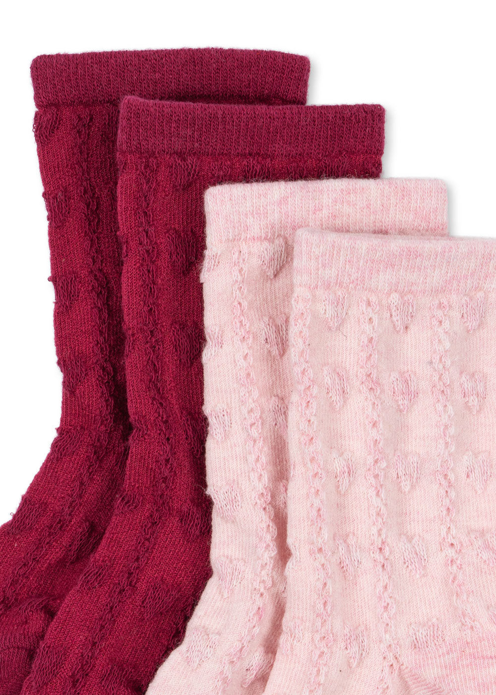 2 Pack Fine Jacquard Socks, Heart Mix