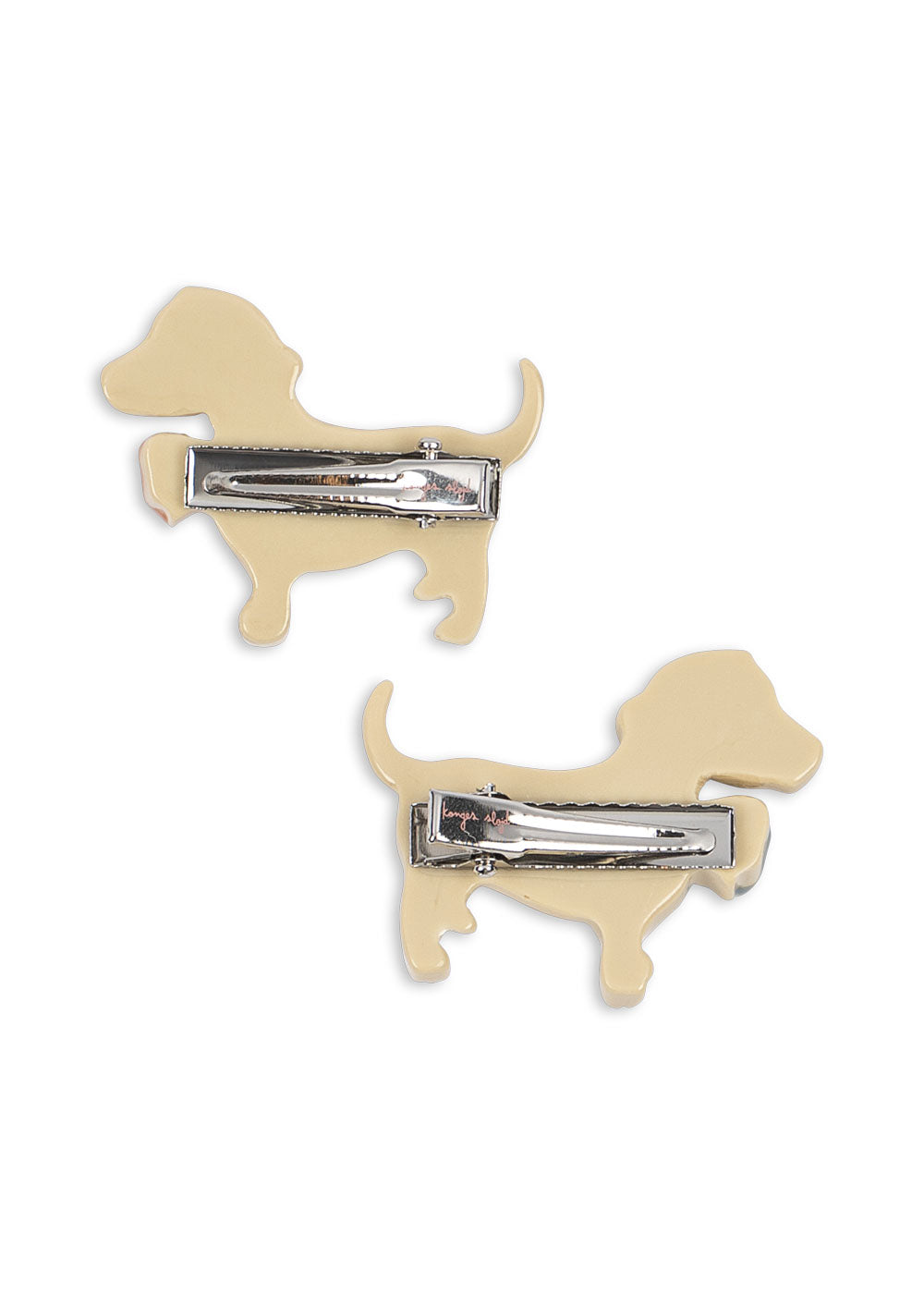 2 Pack Puppy Hair Clip, Creme Brûlée