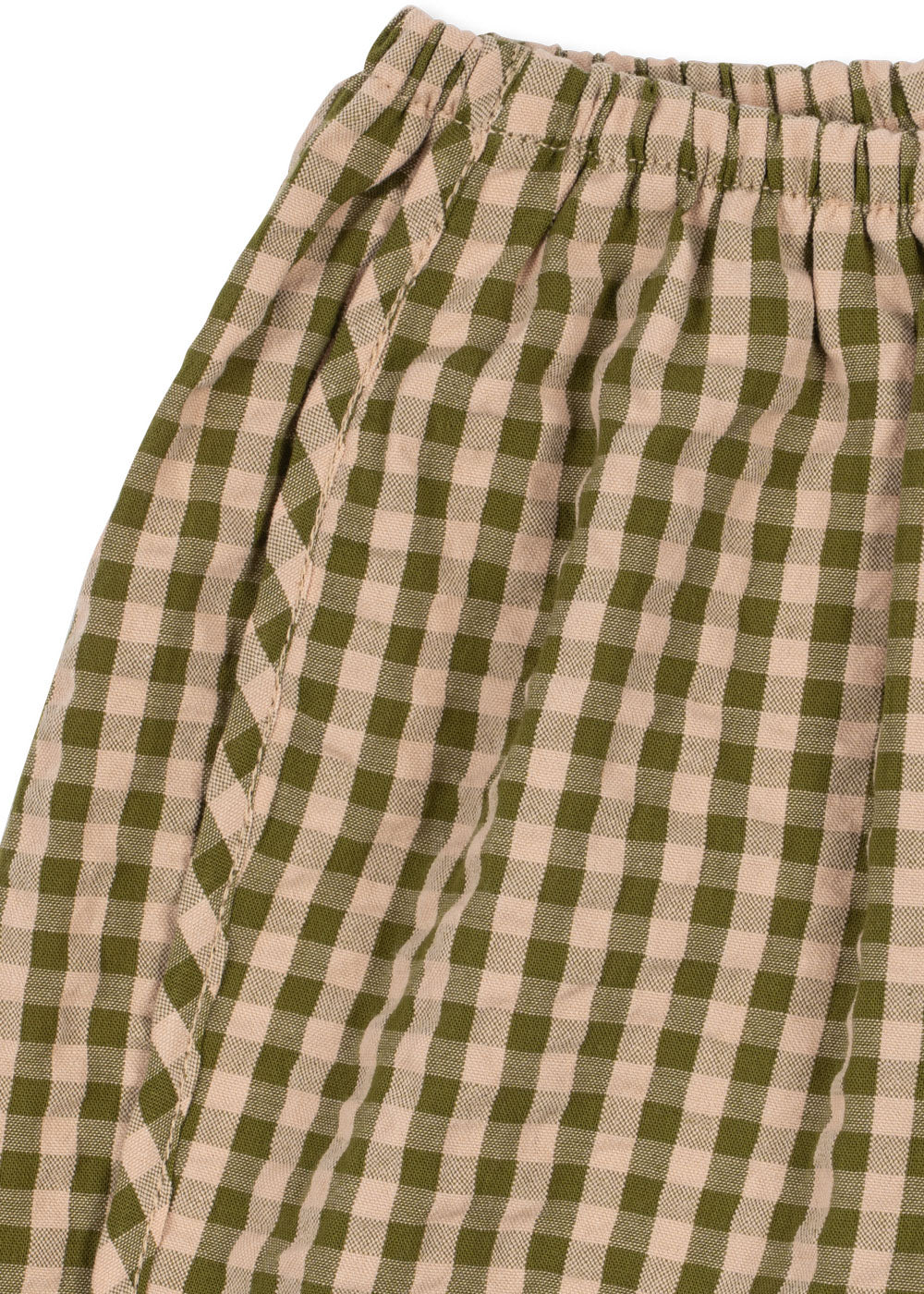 Kim Slit Pants, Avocado Check