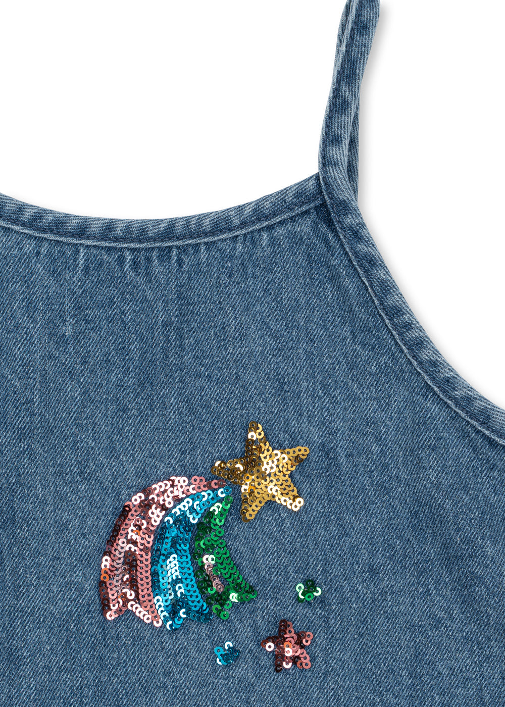 Magot Sequin Strap Dress, Rainbow Star