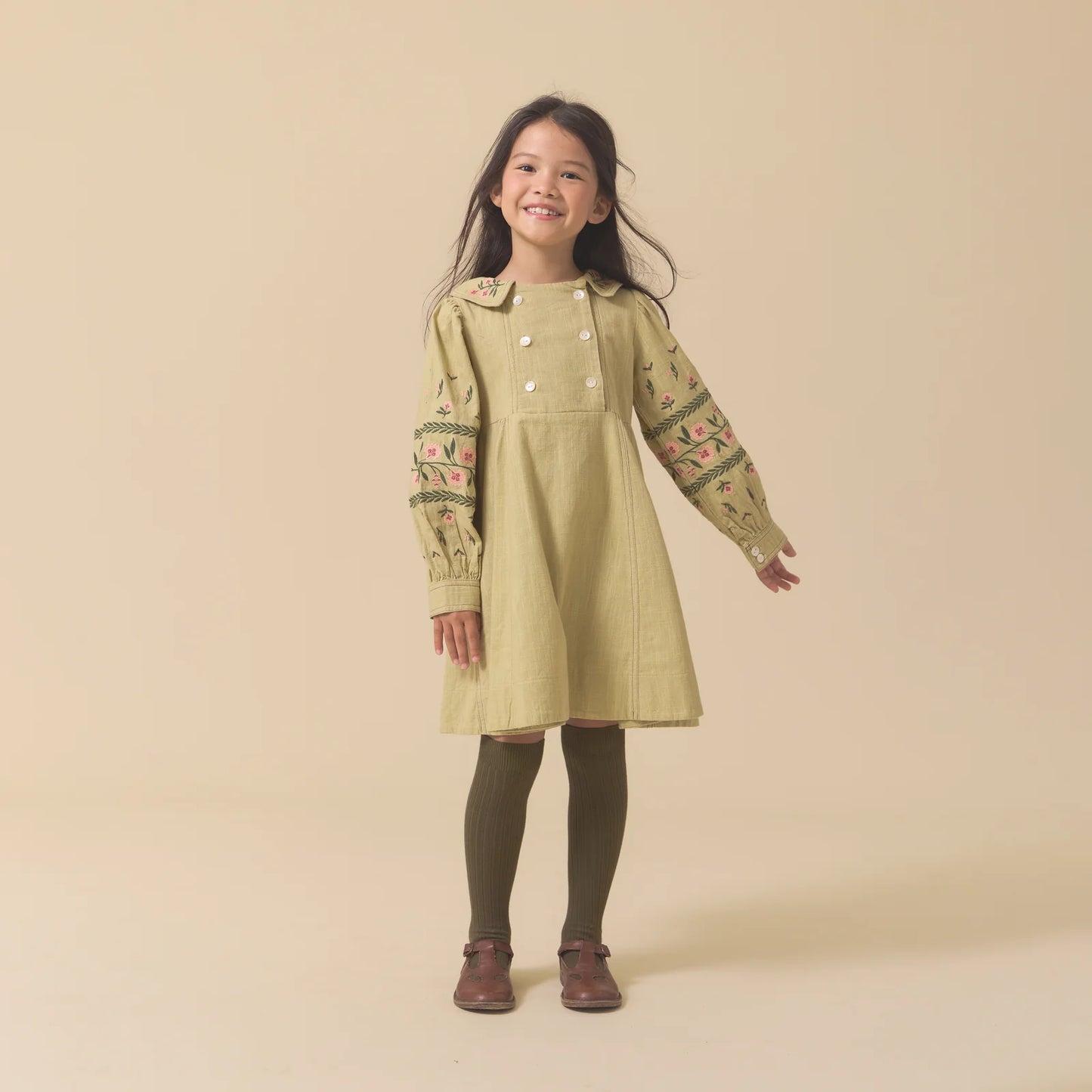 Gemma Dress, Faded Moss