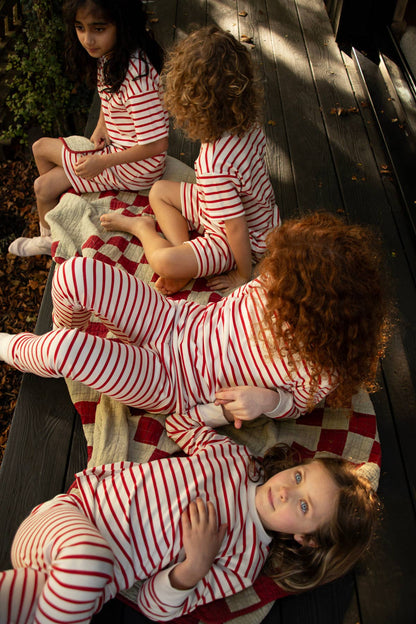 Holiday Classic Pajama, Red & Oatmeal Breton