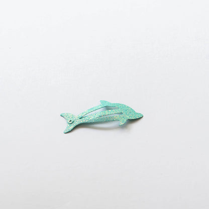 Metal Hair Clips, Glitter Baby Dolphins