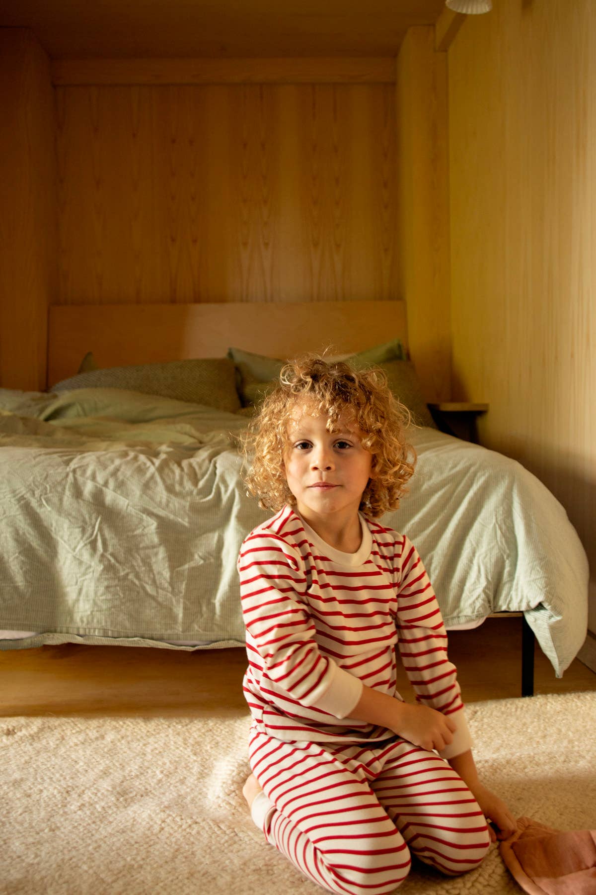 Holiday Classic Pajama, Red & Oatmeal Breton