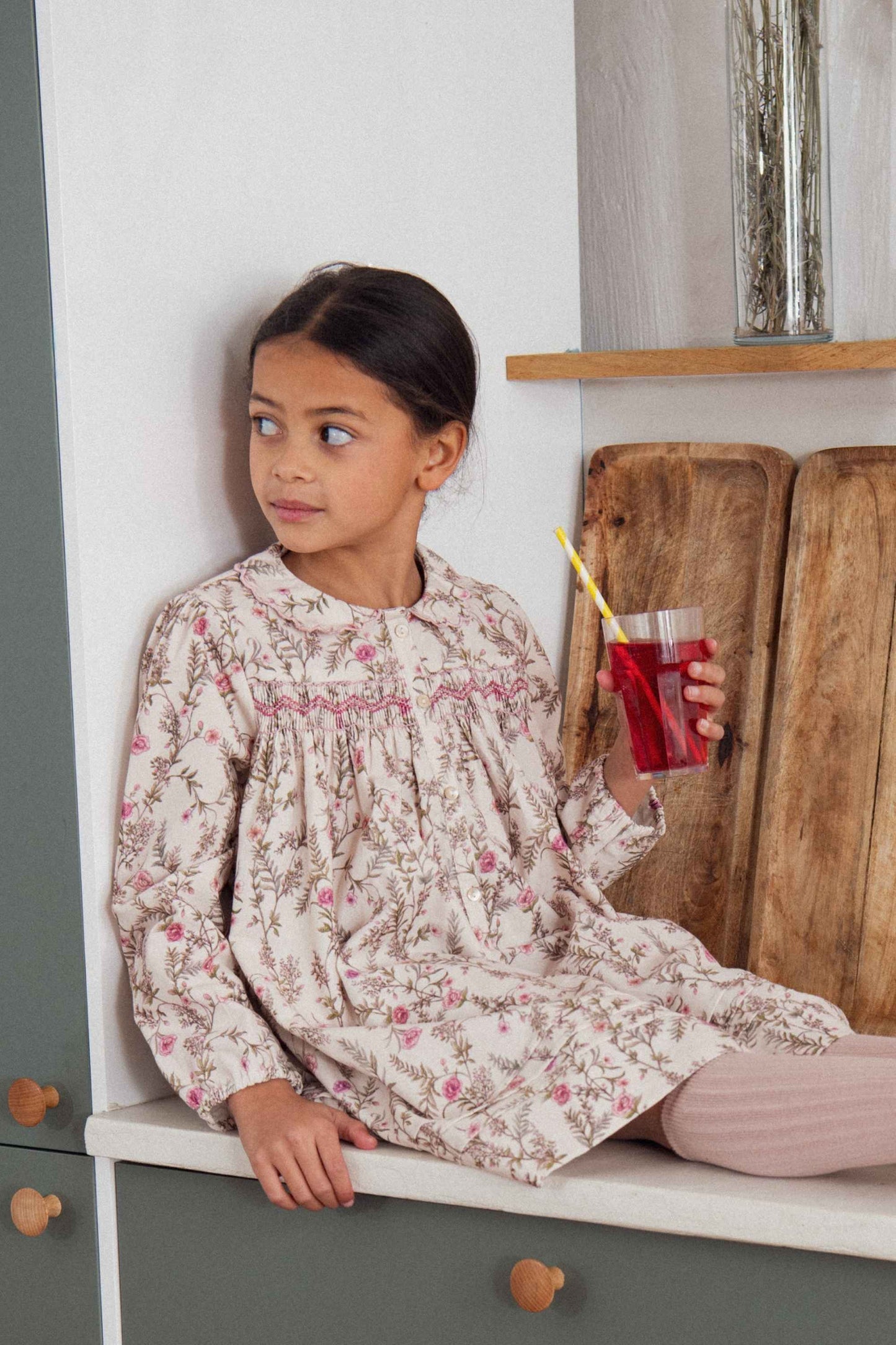 Amanda Corduroy Dress, Wild Flowers