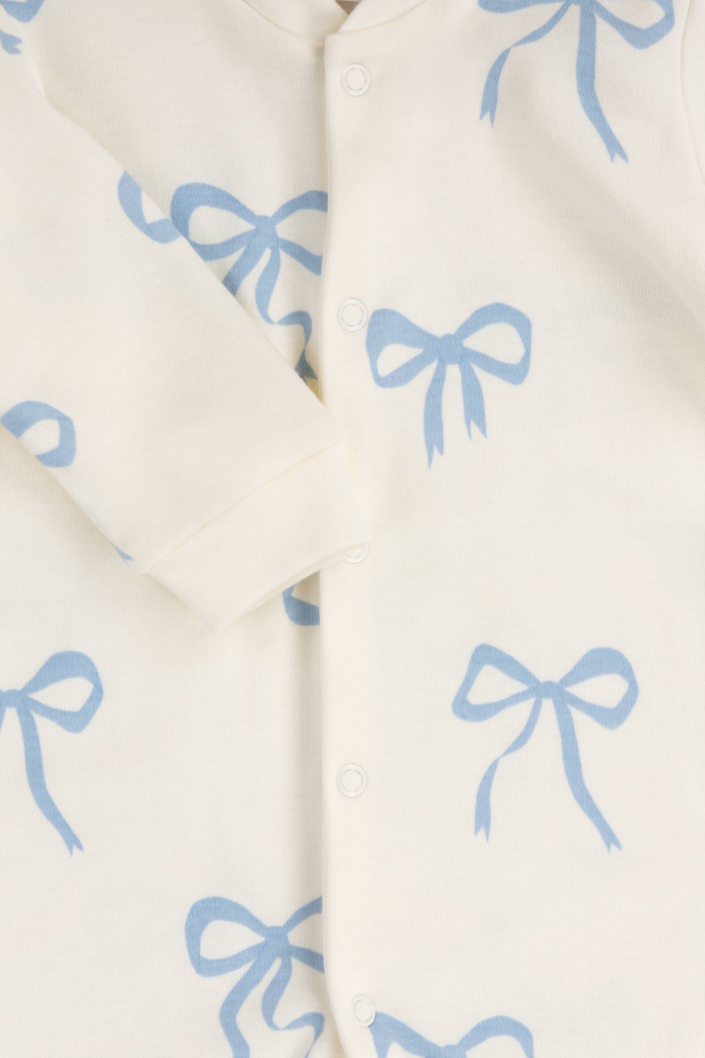 Baby Sleep Suit, Blue Bows