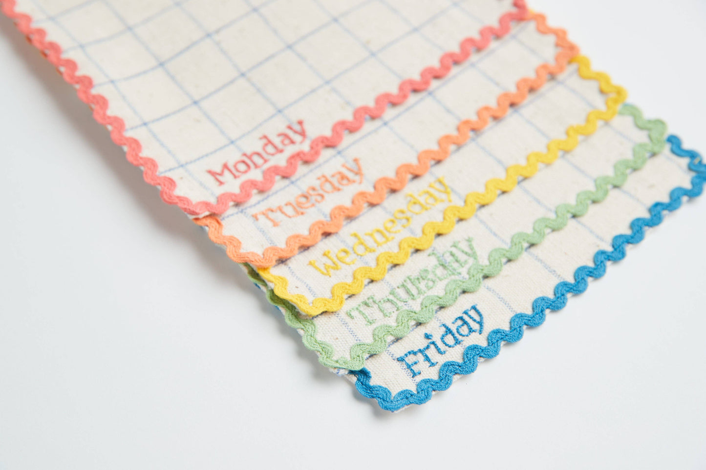 Handwoven Days Of The Week Lunchbox Napkins