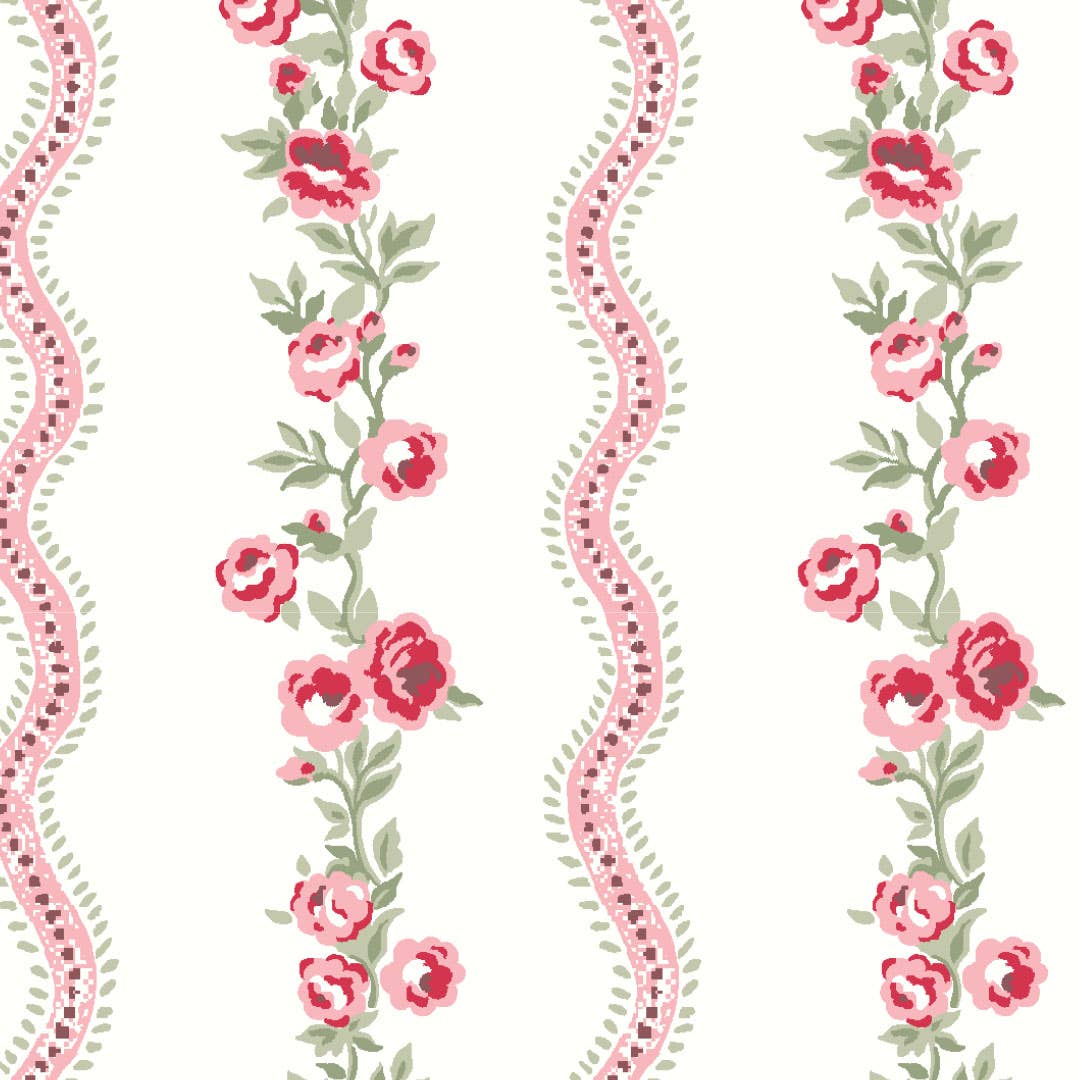 Baby Sleepsuit, Floral Stripe