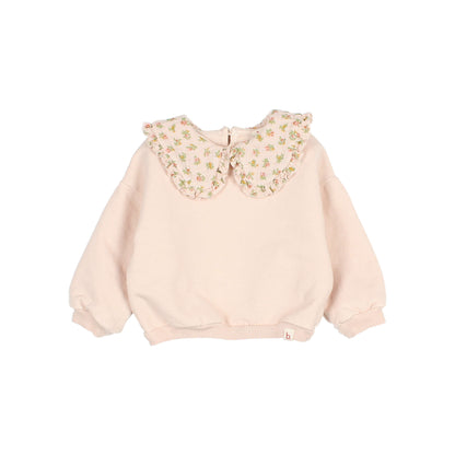 Cottage Sweatshirt, Cream Pink