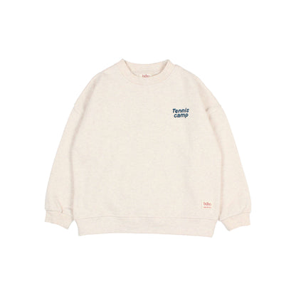 Tennis Sweatshirt, Ecru Melange
