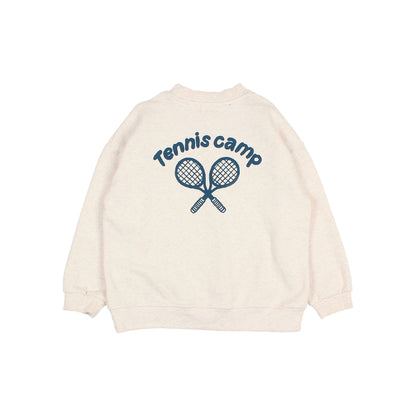 Tennis Sweatshirt, Ecru Melange